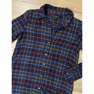 Banana Republic Soft Wash Multi Plaid Womens Holiday Button Shirt XS